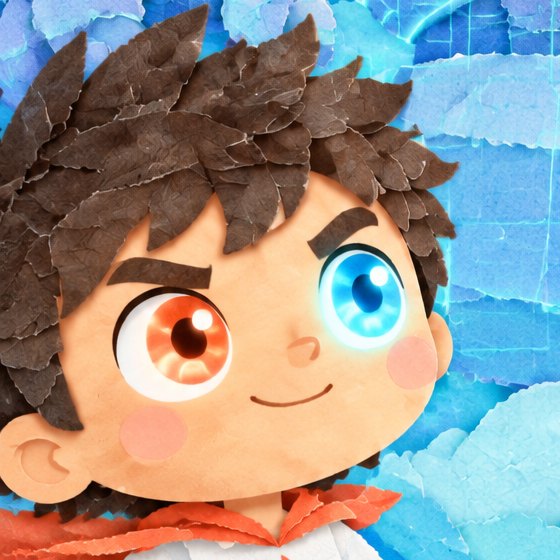 Eye Fire, un œil orange et un œil bleu